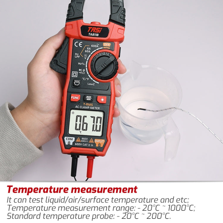 TASI TA811B Clamp Meter High Accuracy AC DC Voltage Ammeter