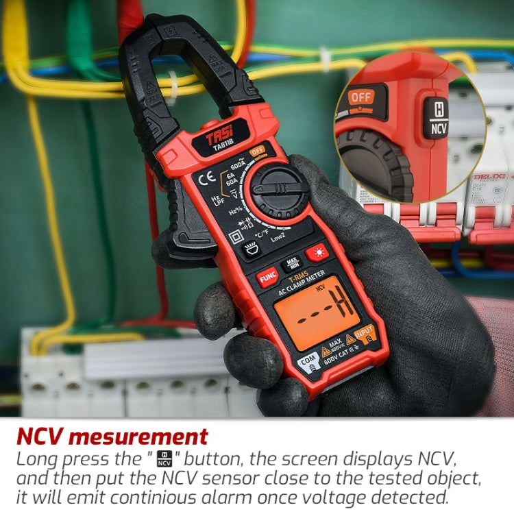 TASI TA811B Clamp Meter High Accuracy AC DC Voltage Ammeter
