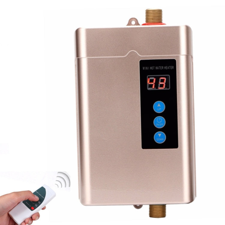 AU Plug 4000W Electric Water Heater With Remote Control Adjustable Temperate(Black)