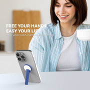 Aluminum Alloy Mobile Phone Bracket Ultra-thin Rotating Back Stick Lollipop Mirror Bracket(Blue)