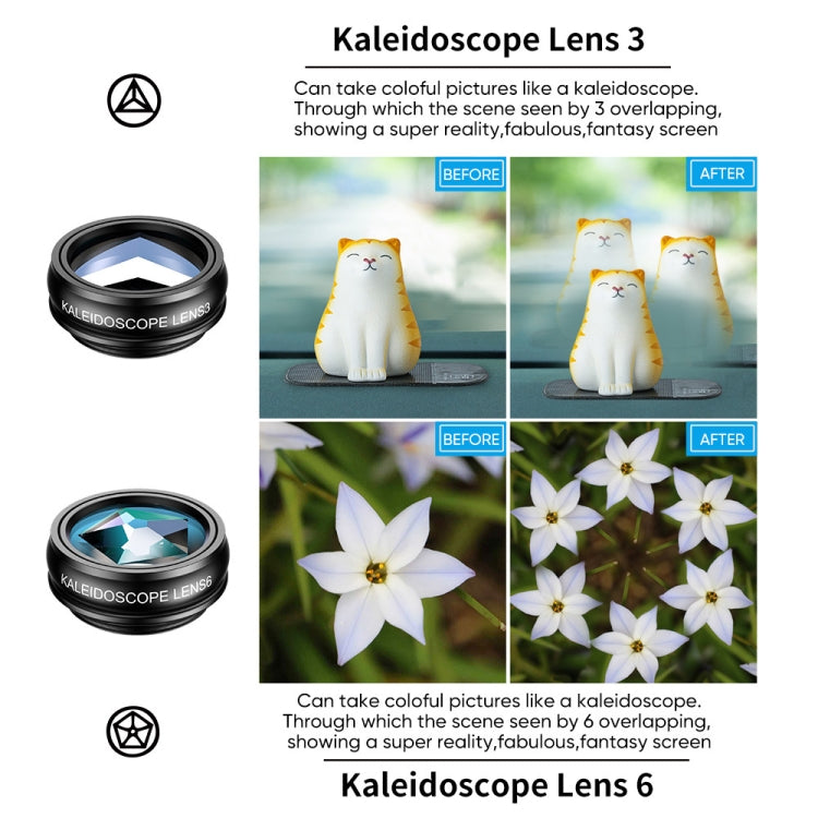 APEXEL APL-22XDG9 22X External Camera Adjustable Focus Mobile Phone Lens(10 in 1)
