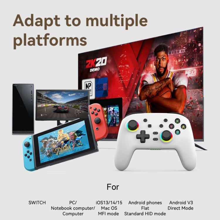 Wireless Bluetooth Somatosensory Vibration Gamepad for Nintendo Switch/Switch PRO, Color: Black Gold