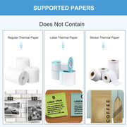 C17 Bluetooth Pocket Mini Label Printer Inkless Thermal Printer Wireless Photo Printer(Pink)
