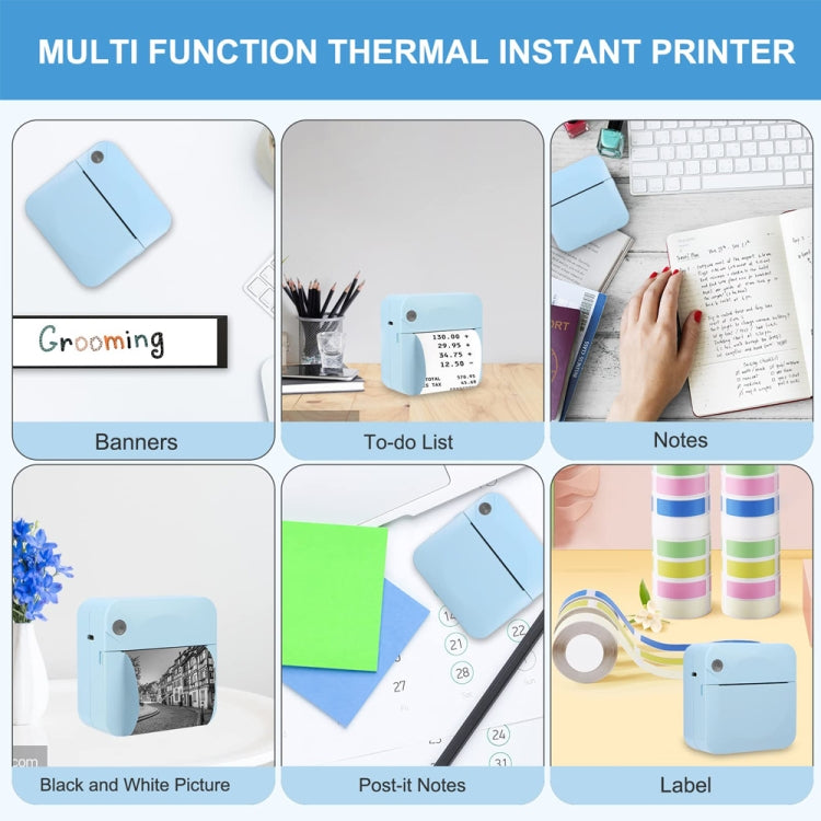C17 Bluetooth Pocket Mini Label Printer Inkless Thermal Printer Wireless Photo Printer(Pink)