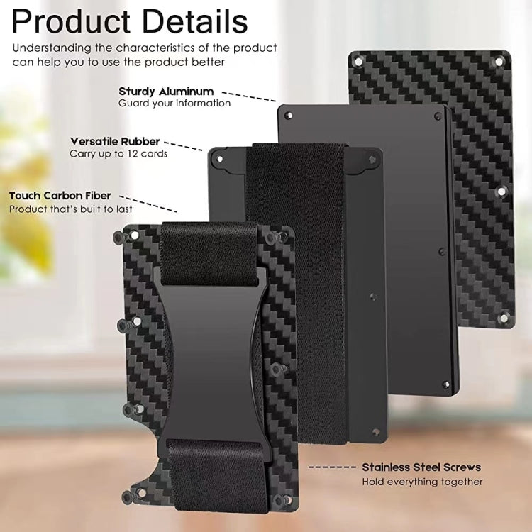 Credit Card Holder Wallets RFID Blocking Slim Metal Card Clip, Color: Dark Green