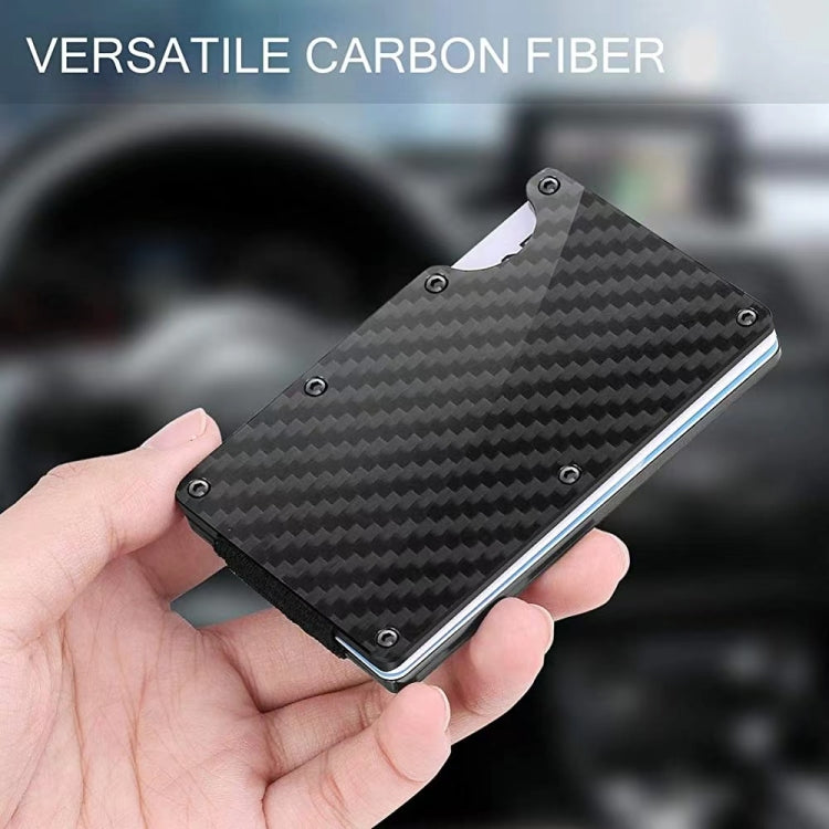 Credit Card Holder Wallets RFID Blocking Slim Metal Card Clip, Color: Green Forging Carbon