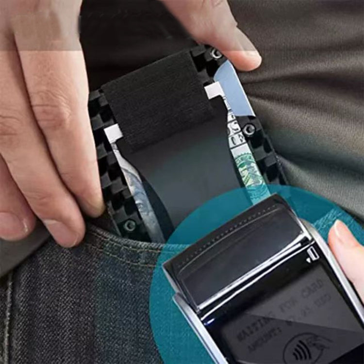 Credit Card Holder Wallets RFID Blocking Slim Metal Card Clip, Color: Dark Green