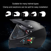 KUQIBAO Motorcycle Helmet Built-in Water-resistant Bluetooth Earphone(Hard Microphone)