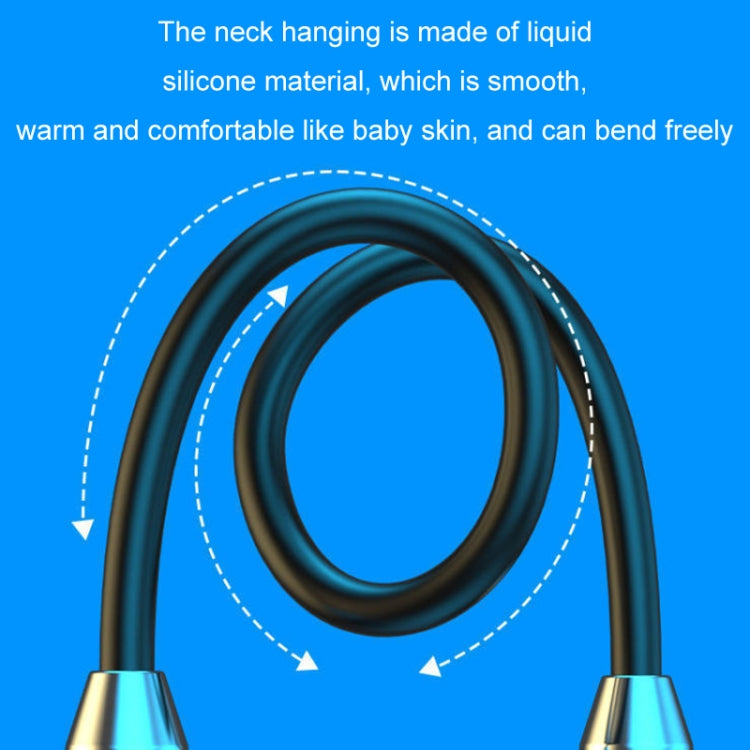 Wireless Hanging Neck Long Battery Life Sports Binaural Bluetooth Headset(Black OPP Bag)