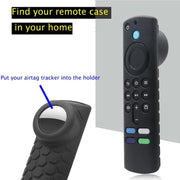 2pcs Remote Control Case For Amazon Fire TV Stick 2021 ALEXA 3rd Gen With Airtag Holder(Pink)