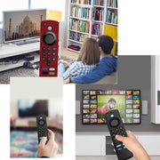2pcs Remote Control Case For Amazon Fire TV Stick 2021 ALEXA 3rd Gen With Airtag Holder(Red)