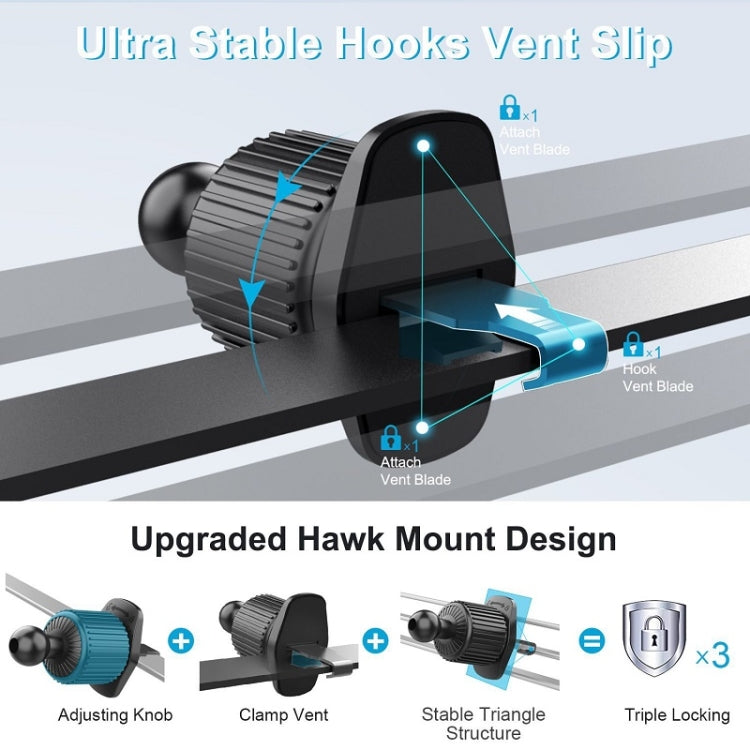 Car Central Control Air Outlet Mobile Phone Navigation Magnetic Suction Bracket, Model: LE-11