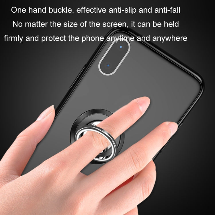5pcs Car Magnetic Metal Ring Buckle Mobile Phone Holder(Hawthorn Red)