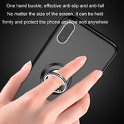 5pcs Car Magnetic Metal Ring Buckle Mobile Phone Holder(Hawthorn Red)