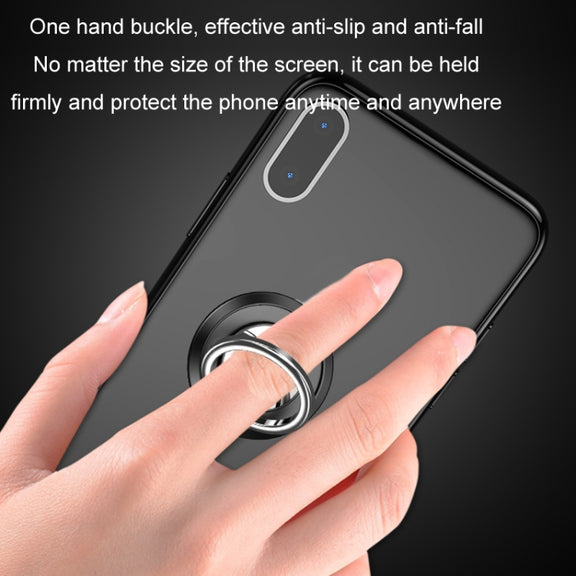 5pcs Car Magnetic Metal Ring Buckle Mobile Phone Holder(Hawthorn Red)