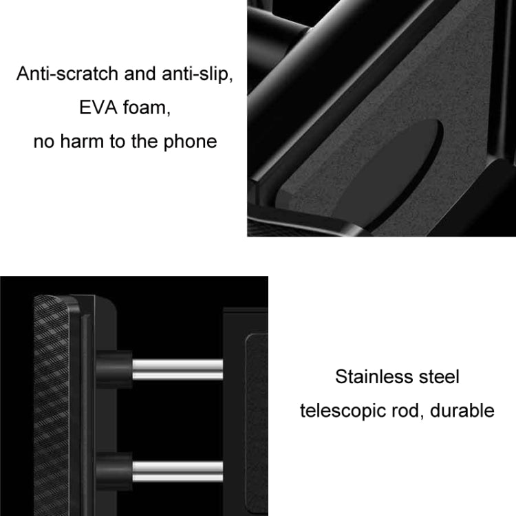360-degree Rotating Car Air Outlet Multi-functional Mobile Phone Holder(Black)