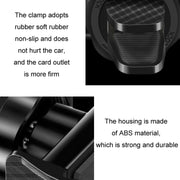 360-degree Rotating Car Air Outlet Multi-functional Mobile Phone Holder(Black)