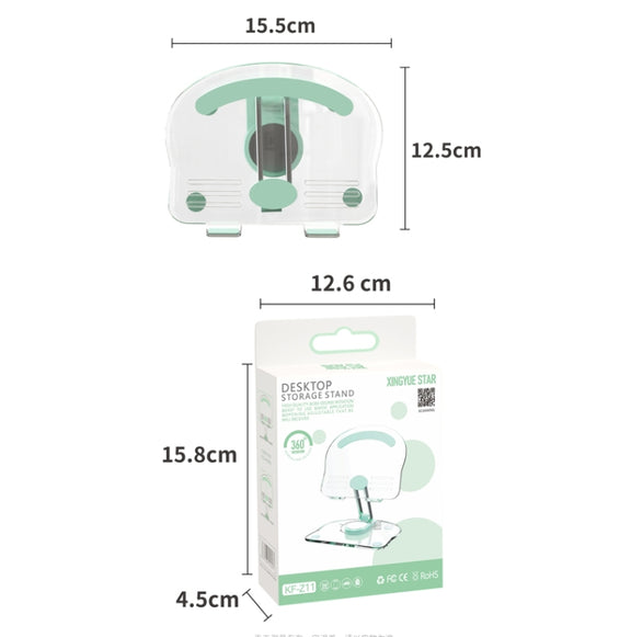 KF-Z11 Acrylic Tablet PC Mobile Phone Bracket Desktop Rotating Foldable Lazy Non-slip Phone Support Frame(White)