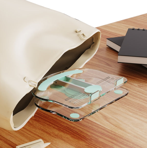 KF-Z11 Acrylic Tablet PC Mobile Phone Bracket Desktop Rotating Foldable Lazy Non-slip Phone Support Frame(White)