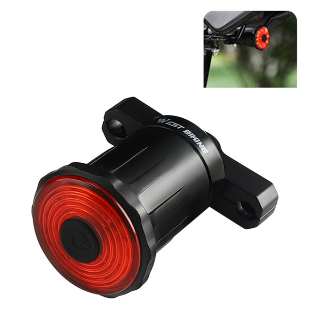 WEST BIKING Bicycle USB Charging Smart Brake Sensor Warning Tail Light(Cushion)