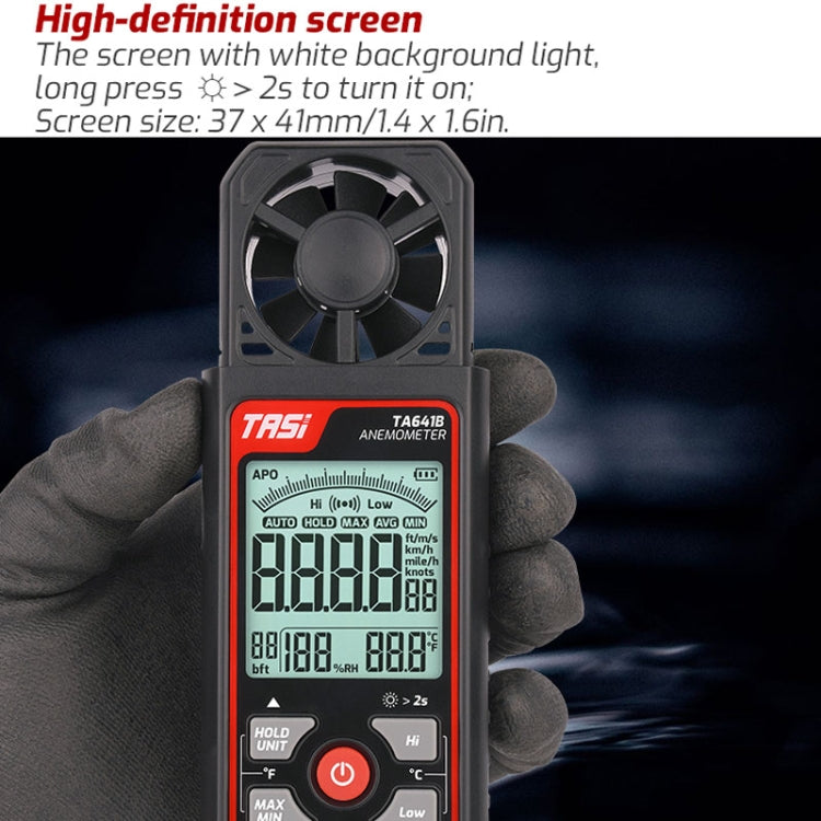 TASI TA641A High Precision Wind Speed Instrument Wind Volume Tester Handheld Wind Speed Meter