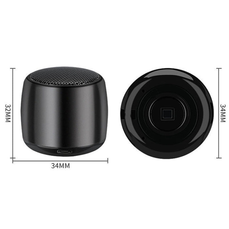 Small TWS Couplet Wireless Bluetooth Speaker Mini Smart Noise Reduction Water-resistant Speaker(Black)