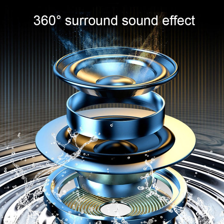 Small TWS Couplet Wireless Bluetooth Speaker Mini Smart Noise Reduction Water-resistant Speaker(Gold)