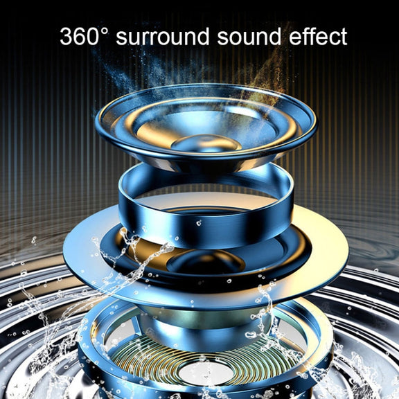 Small TWS Couplet Wireless Bluetooth Speaker Mini Smart Noise Reduction Water-resistant Speaker(Blue)
