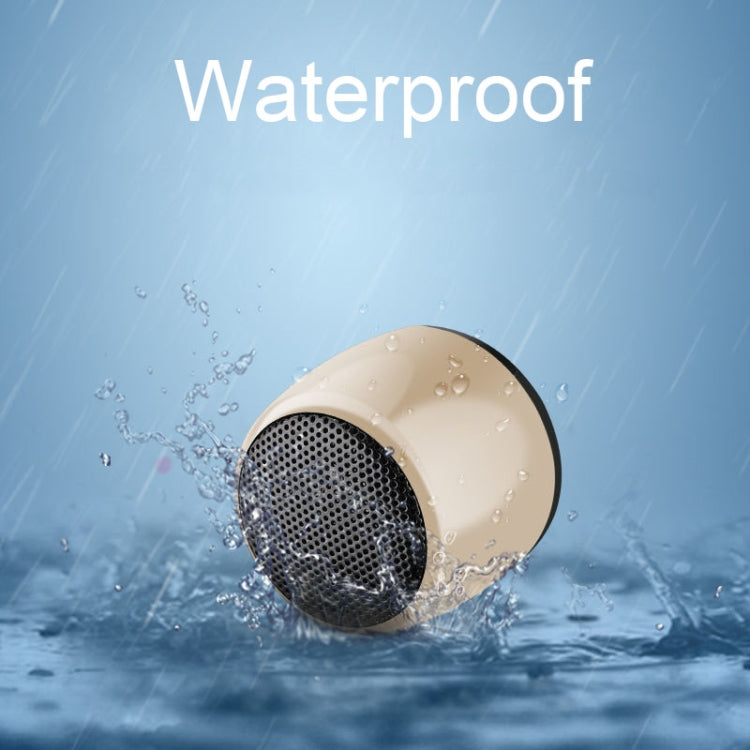 Small TWS Couplet Wireless Bluetooth Speaker Mini Smart Noise Reduction Water-resistant Speaker(Gold)