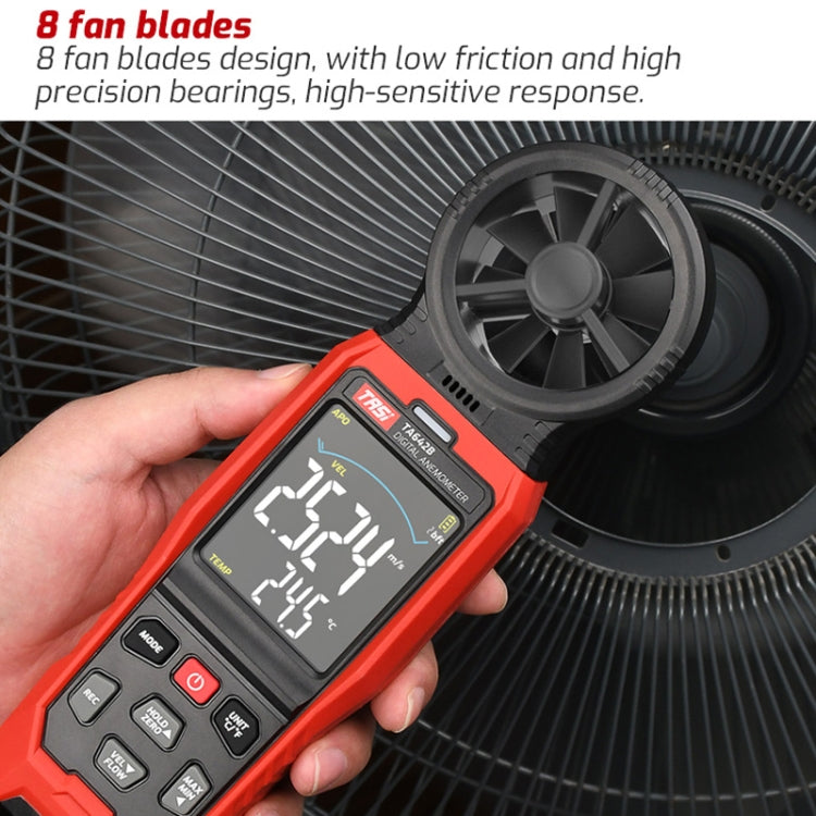 TASI TA642C Portable Digital Wind Speed Meter Air Volume Tester