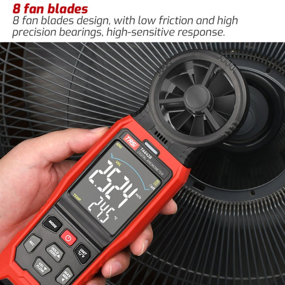 TASI TA642C Portable Digital Wind Speed Meter Air Volume Tester