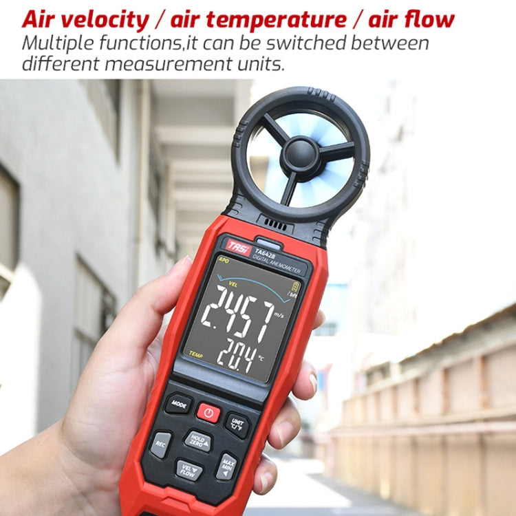 TASI TA642C Portable Digital Wind Speed Meter Air Volume Tester