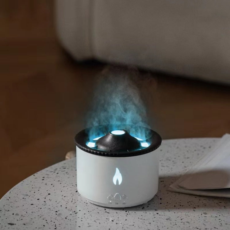 Volcanic Essential Oil Aroma Diffuser Ultrasonic Air Humidifier, Model: Two-color Remote Control(US Plug)