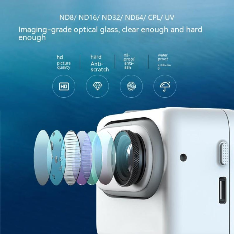 For Insta360 Go 3/Go 2 aMagisn Lens Filters Water-resistant Filter, Spec: ND8