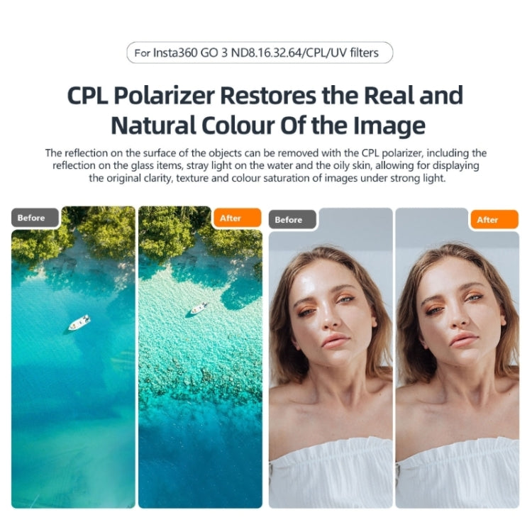 For Insta360 Go 3/Go 2 aMagisn Lens Filters Water-resistant Filter, Spec: ND64