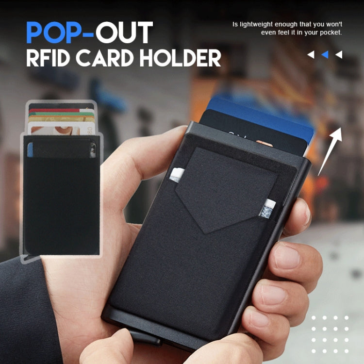 RFID Short Metal Card Case Credit Card Holder Wallet(Gold)