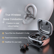 JX80 TWS Wireless Bone Conduction Clip-On Ear Noise Reduction Bluetooth Headset(Skin Color)