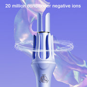 Extended Automatic Ceramic Curling Iron 32mm Shaped Big Wave Styling Tools,CN Plug(Purple)