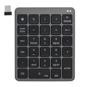 KN-980 28 Keys Portable Wireless Digital Quiet Keypad Computer External Digital Password Keypad(Gray)