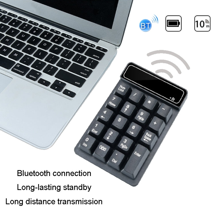 K6 19 Key Mini Wireless Bluetooth Digital Keyboard Suspended Mechanical Universal Keypad 4.0(Black)