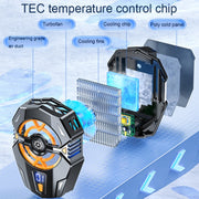 J20 Three-speed Adjustable Semiconductor Refrigeration Mobile Phone Radiator, Style: Electroplated Model