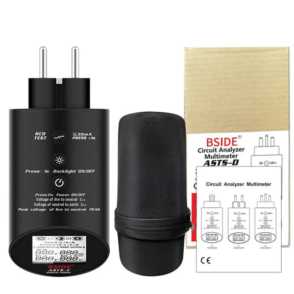 BSIDE ASTS Circuit Analyzer Plug Power Tester EU Plug