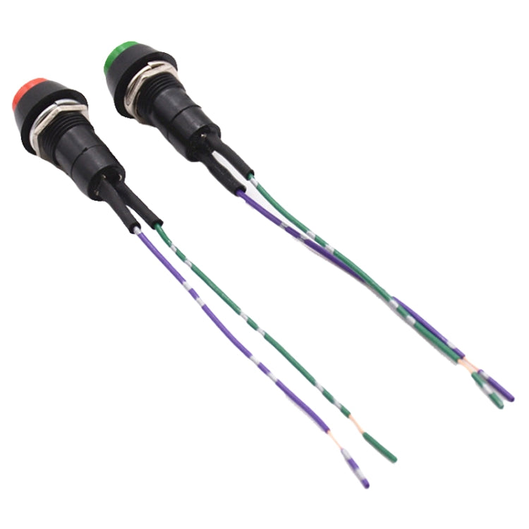 2pcs Car Modification Horn Switch Universal Button Modification Small Switch(Red Button)