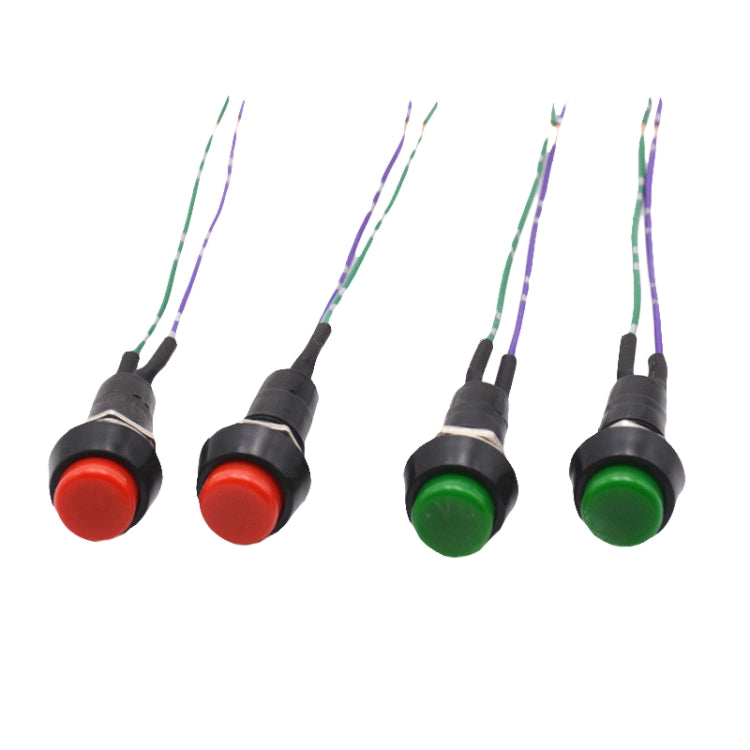 2pcs Car Modification Horn Switch Universal Button Modification Small Switch(Red Button)