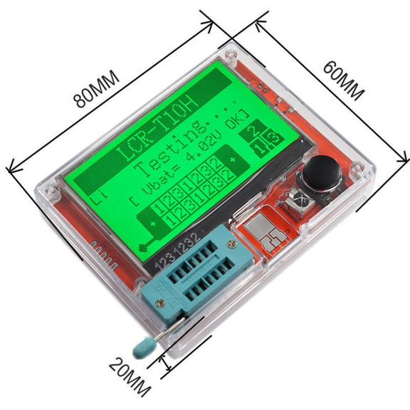 LCR-T10H Transistor Tester TFT Display For Diode Triode Capacitor Resistor Test, Spec: Built Lithium Battery