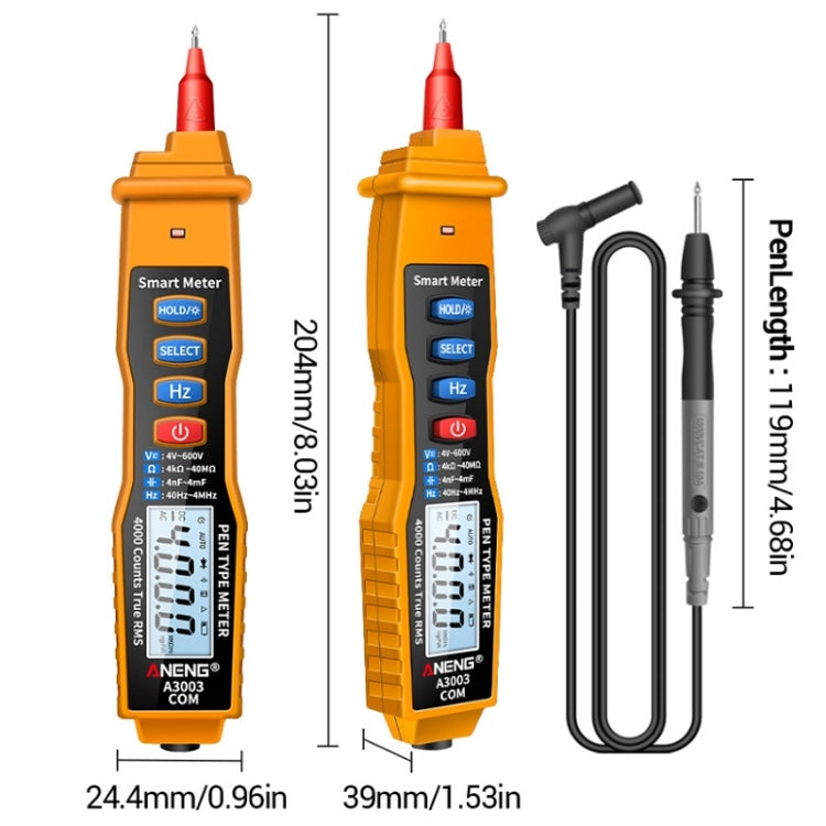 ANENG A3003 Multi-Function Pen-Type High-Precision Smart Multimeter(Black)