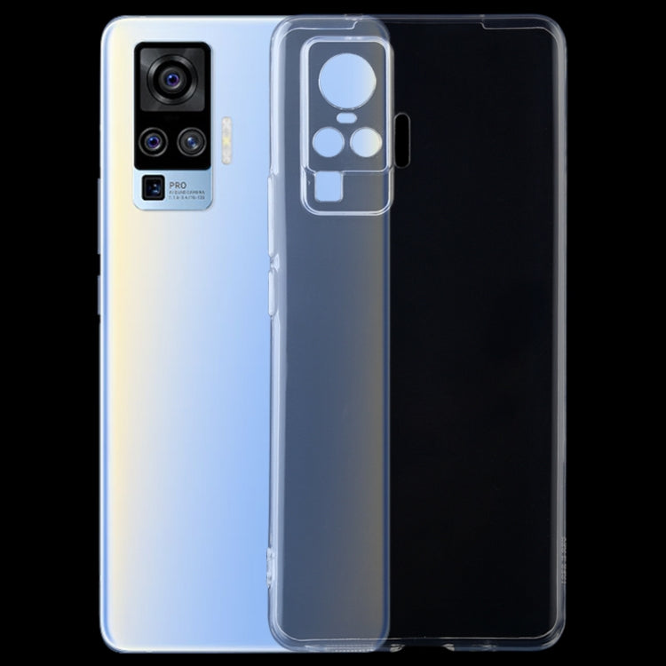 For Vivo X50 Pro 0.75mm Ultra-Thin Transparent TPU Protective Case