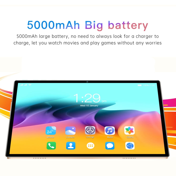 X12 4G LTE Tablet PC, 10.1 inch, 4GB+32GB, Android 8.1 MTK6750 Octa Core, Support Dual SIM, WiFi, Bluetooth, GPS(Gold)