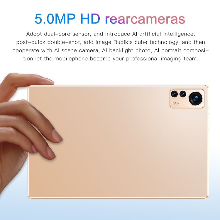 X12 4G LTE Tablet PC, 10.1 inch, 4GB+32GB, Android 8.1 MTK6750 Octa Core, Support Dual SIM, WiFi, Bluetooth, GPS(Gold)