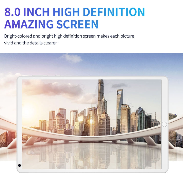 P8 3G Phone Call Tablet PC, 8 inch, 1GB+16GB, Android 5.1 MT6592 Octa Core, Support Dual SIM, WiFi, Bluetooth, GPS, US Plug(White)